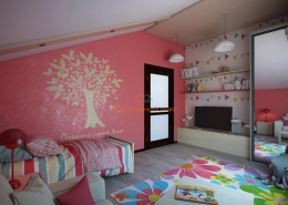 Веселый интерьер детской комнаты